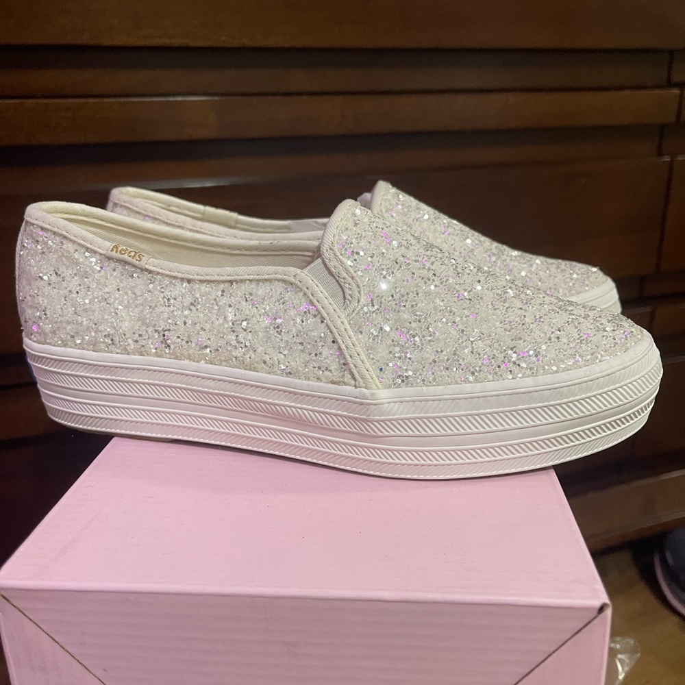kate spade + Keds glitter elevated sneakers